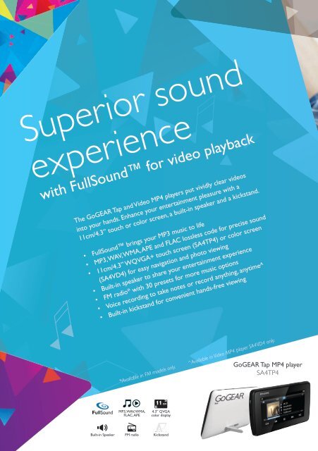 Philips GoGEAR Lettore MP3 - Product Brochure - ENG