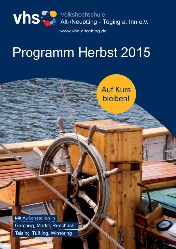 vhs-Programm Herbst 2015