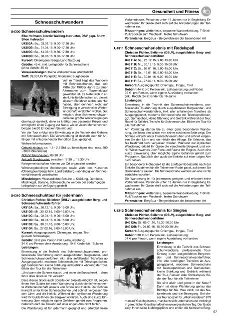 vhs-Programm Herbst 2015