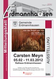 Carsten Meyn 05.02 - 11.03.2012 Rathaus Erdmannhausen