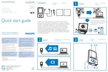Philips GoGEAR Lettore MP4 - Guida rapida - TUR