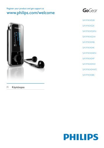 Philips GoGEAR Lettore MP3 - Istruzioni per l'uso - FIN