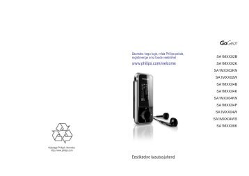 Philips GoGEAR Lettore MP3 - Istruzioni per l'uso - EST