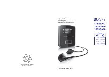 Philips GoGEAR Lettore MP3 - Istruzioni per l'uso - LAV