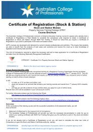 Certificate of Registration (Stock & Station)