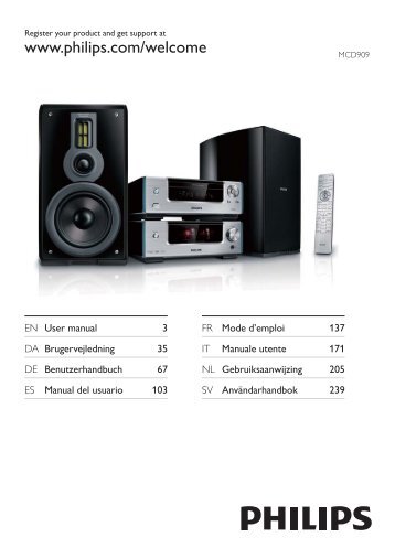 Philips Heritage Audio Sistema Hi-Fi Component DVD - Istruzioni per l'uso - NLD