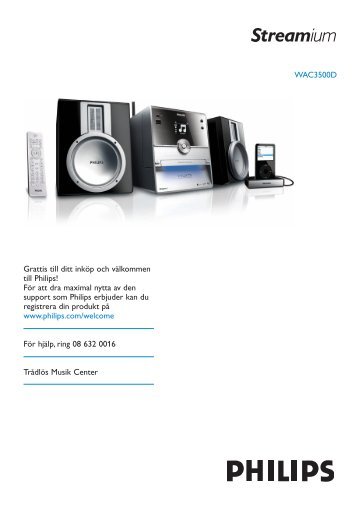 Philips Streamium Wireless Music Center - Istruzioni per l'uso - SWE