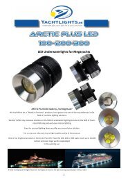 Weldable underwater lights for steel and aluminum hull 10.2015