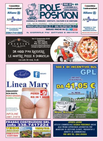 ADDETTI AL COMMERCIALE PER INFO TEL 0961.550926