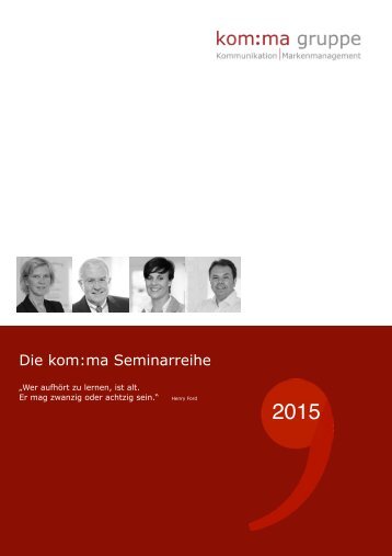 Seminarprogramm 2015/2016