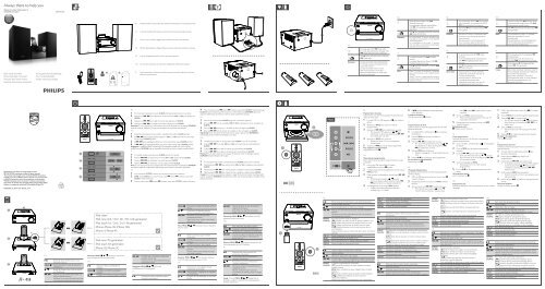 Philips Sistema musicale micro - Guida rapida - NOR