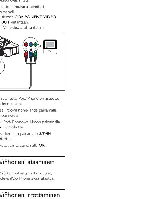 Philips sistema docking per l'intrattenimento - Istruzioni per l'uso - FIN