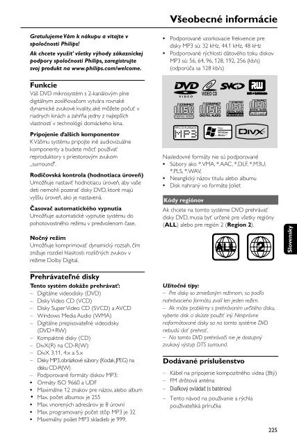 Philips Sistema Micro DVD classico - Istruzioni per l'uso - SLK