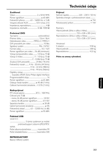 Philips Sistema Micro DVD classico - Istruzioni per l'uso - SLK