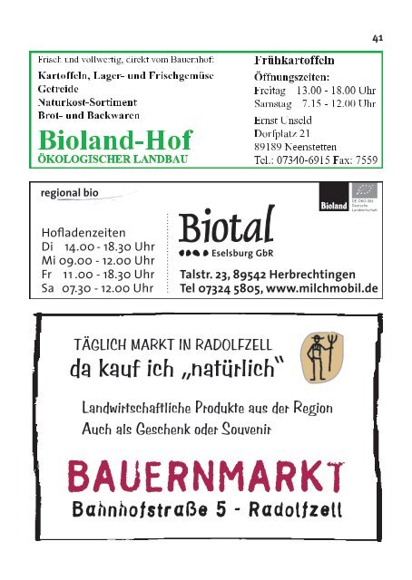 BUND Umwelt-Tipps Konstanz/Ravensburg/Ulm/Biberach 2016