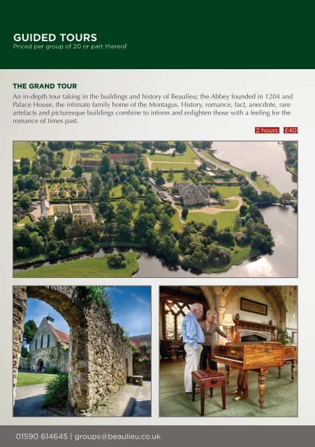 Beaulieu & Buckler's Hard Groups Brochure 2016