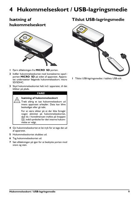 Philips PicoPix Proiettore tascabile - Istruzioni per l'uso - DAN