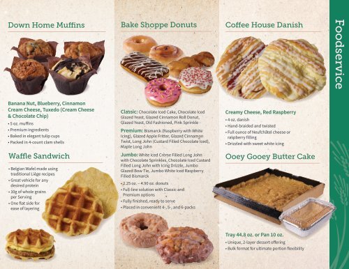 Prairie City Bakery Product Line Brochure