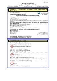 Sicherheitsdatenblatt