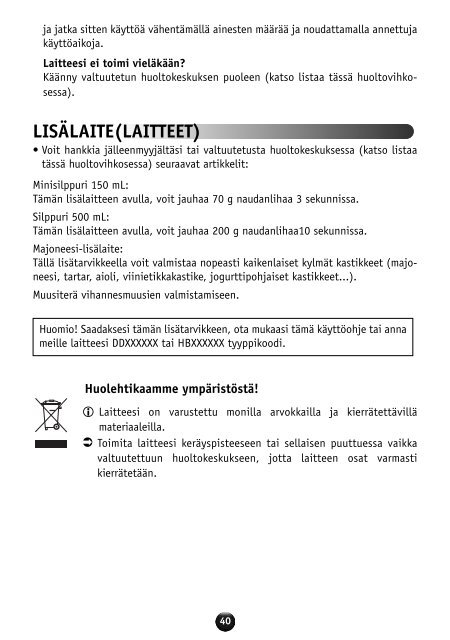 Moulinex INFINYFORCE DD8611 - Manuale d'Istruzione Dansk (Danish)