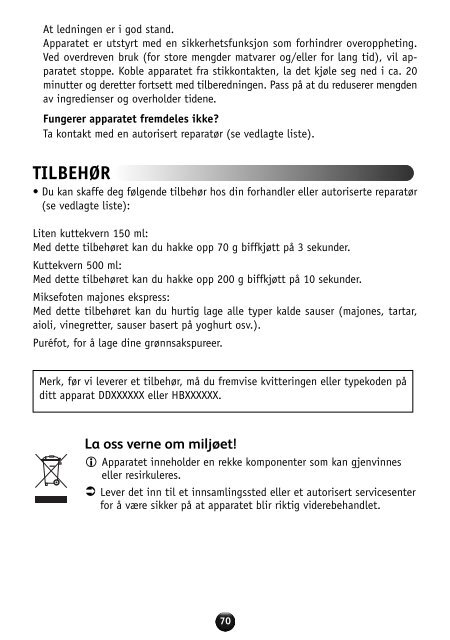 Moulinex INFINYFORCE DD8611 - Manuale d'Istruzione Dansk (Danish)