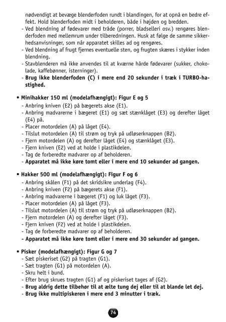 Moulinex INFINYFORCE DD8611 - Manuale d'Istruzione Dansk (Danish)