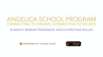 Angelica School Program - Webinar presentations