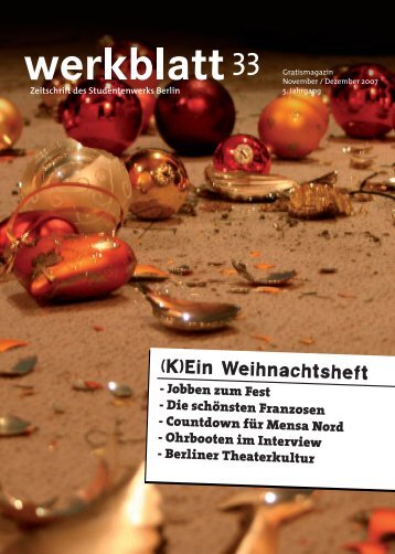 Die Serie des werkblatts: Studienfinanzierung - Studentenwerk Berlin