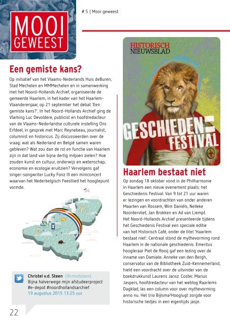 NHA UITGELICHT november 2015 / nummer 5