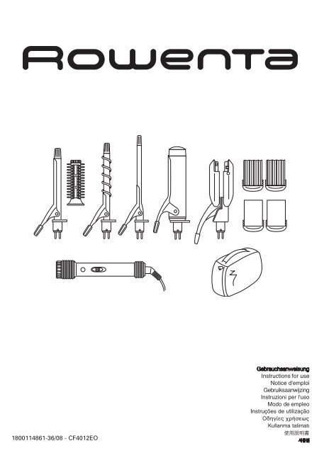 Rowenta ELITE MODEL LOOK CF4012 - ELITE MODEL LOOK CF4012 Italiano