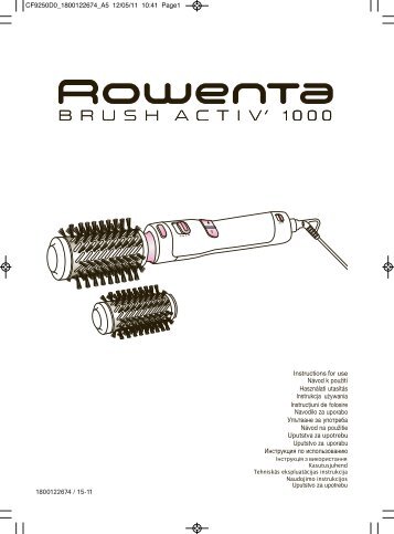 Rowenta BRUSH CF9250 - BRUSH CF9250 English