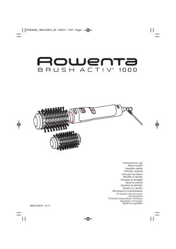 Rowenta BRUSH CF9250 - BRUSH CF9250 English