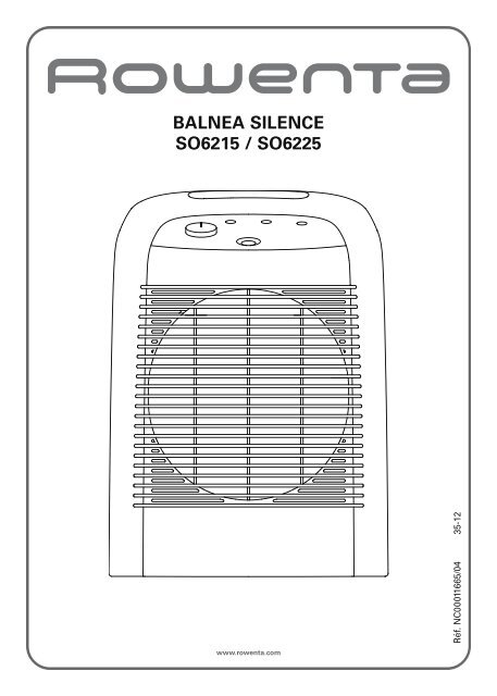 Rowenta BALNEA SILENCE SO6215 - BALNEA SILENCE SO6215 Italiano