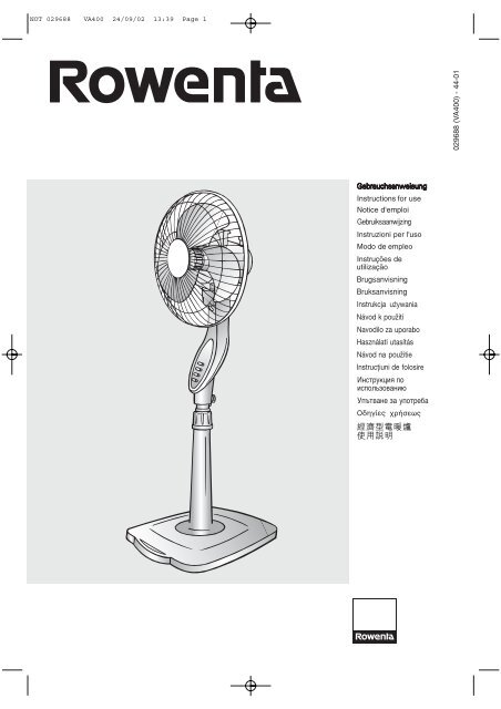 Rowenta FANS VA400 - FANS VA400 Italiano