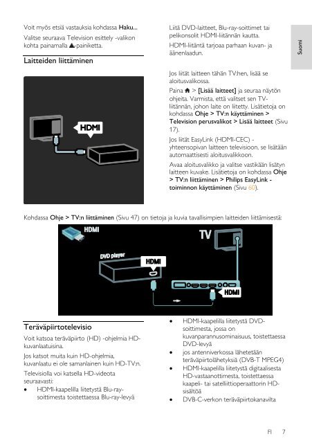 Philips TV LED - Istruzioni per l'uso - FIN