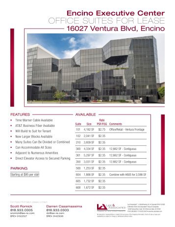 OFFICE SUITES FOR LEASE