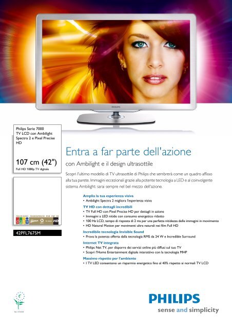 Philips TV LCD - Scheda tecnica - ITA