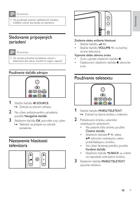 Philips TV LCD - Istruzioni per l'uso - SLK