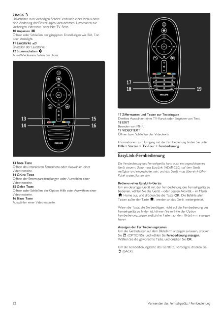 Philips TV LED - Istruzioni per l'uso - DEU