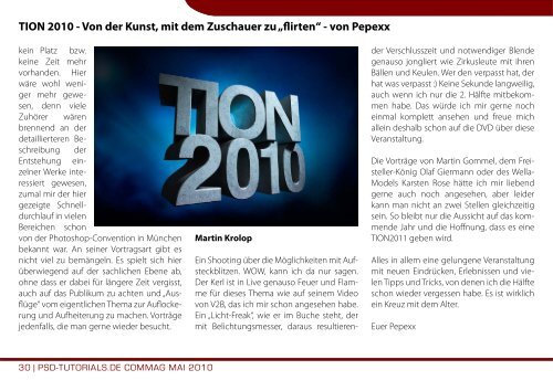 TION 2010 - Von der Kunst, mit dem Zuschauer - PSD-Tutorials.de