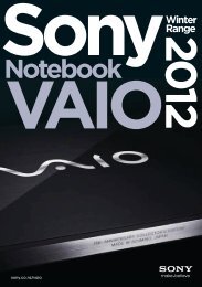 VAIO Notebook Product Brochure 2012 - Sony New Zealand