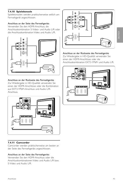 Philips TV LCD - Istruzioni per l'uso - DEU