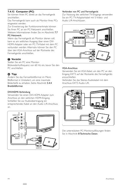 Philips TV LCD - Istruzioni per l'uso - DEU