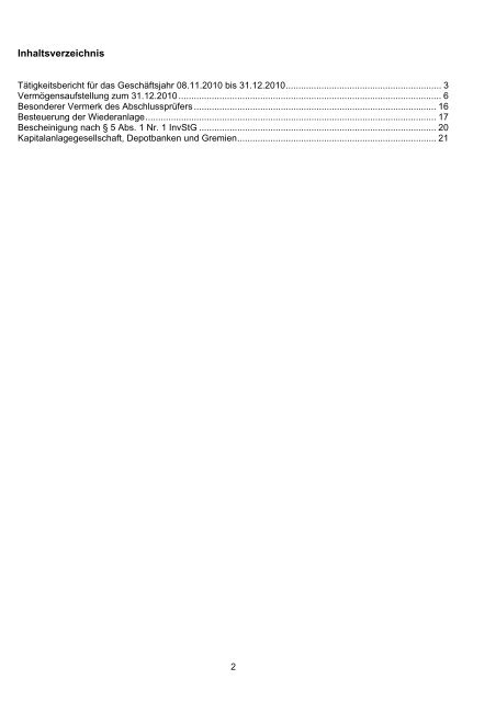 C-QUADRAT ARTS Total Return Flexible Jahresbericht - Hansainvest