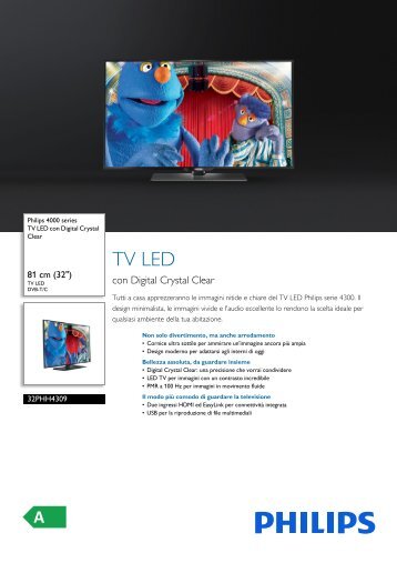Philips 4000 series TV LED - Scheda tecnica - ITA