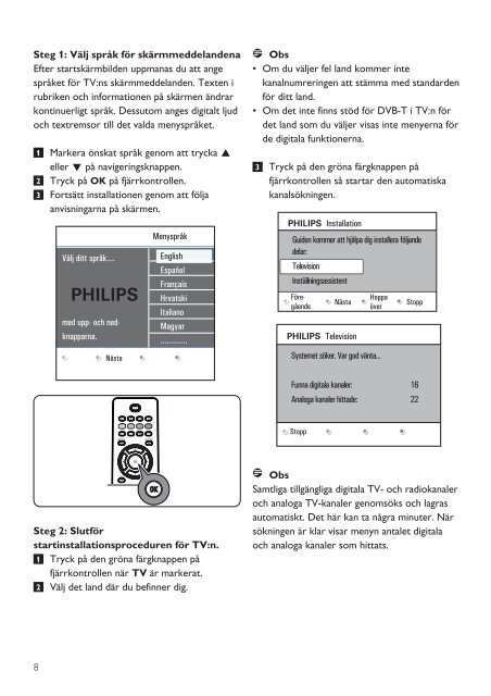 Philips Flat TV digitale widescreen - Istruzioni per l'uso - SWE