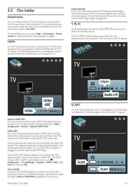 Philips TV LED - Istruzioni per l'uso - SWE
