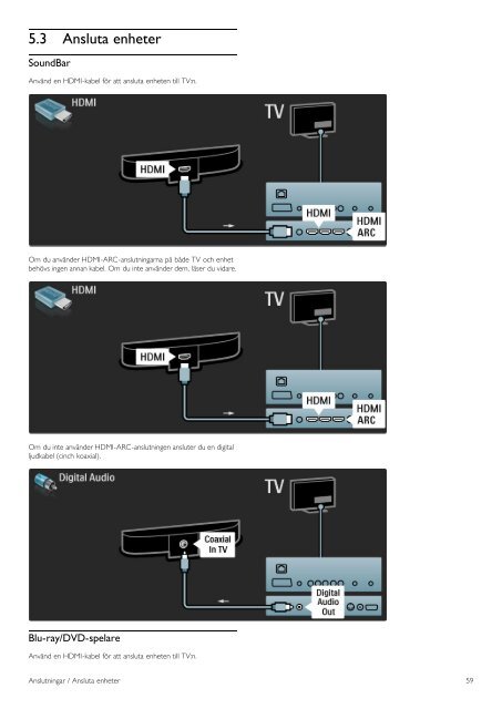 Philips TV LED - Istruzioni per l'uso - SWE