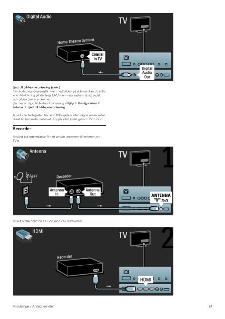 Philips TV LED - Istruzioni per l'uso - SWE