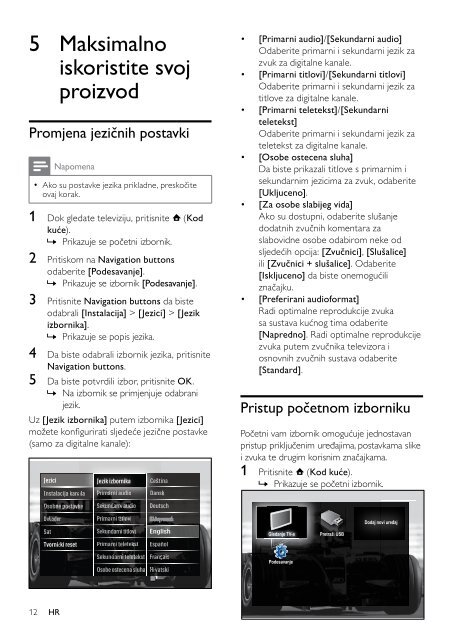 Philips TV LCD - Istruzioni per l'uso - HRV